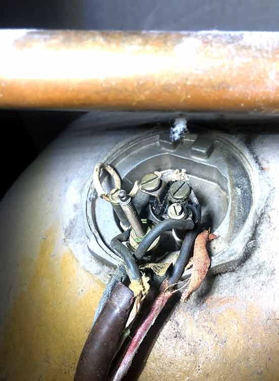 Burnt Wiring on Immersion Heater